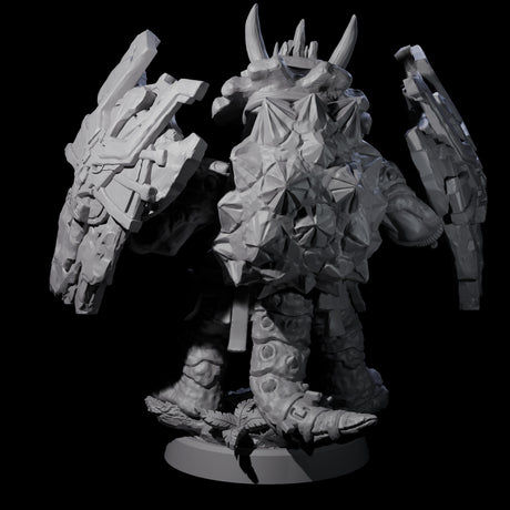 Four Armoured Triceratops Shield Fighters Miniature for Dungeons and Dragons, Pathfinder or other TTRPGs