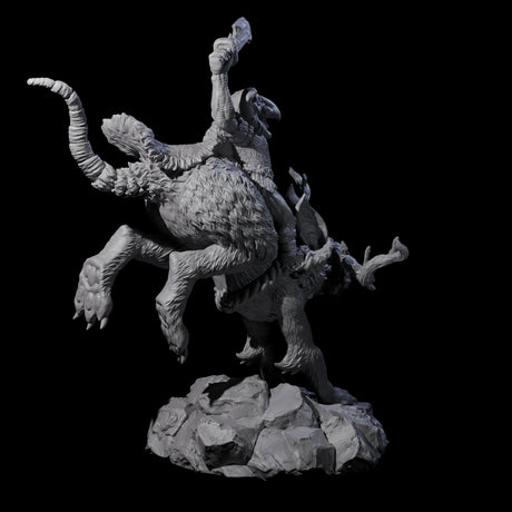 Four Attacking Goblin on Jackalopes Miniature for Dungeons and Dragons, Pathfinder or other TTRPGs