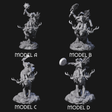 Four Attacking Goblin on Jackalopes Miniature for Dungeons and Dragons, Pathfinder or other TTRPGs