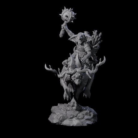 Four Attacking Goblin on Jackalopes Miniature for Dungeons and Dragons, Pathfinder or other TTRPGs