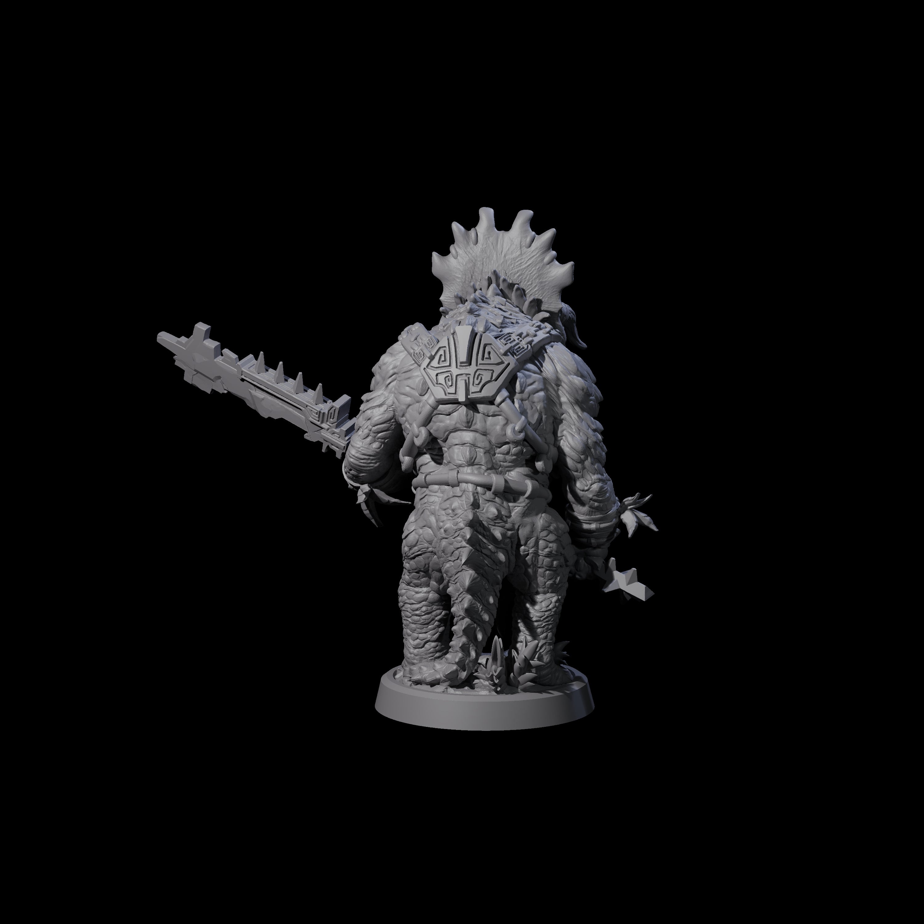 Four Attacking Triceratops Warriors Miniature for Dungeons and Dragons, Pathfinder or other TTRPGs