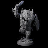 Four Attacking Triceratops Warriors Miniature for Dungeons and Dragons, Pathfinder or other TTRPGs