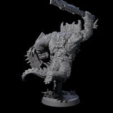 Four Attacking Triceratops Warriors Miniature for Dungeons and Dragons, Pathfinder or other TTRPGs