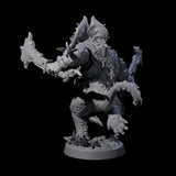 Four Attacking Triceratops Warriors Miniature for Dungeons and Dragons, Pathfinder or other TTRPGs