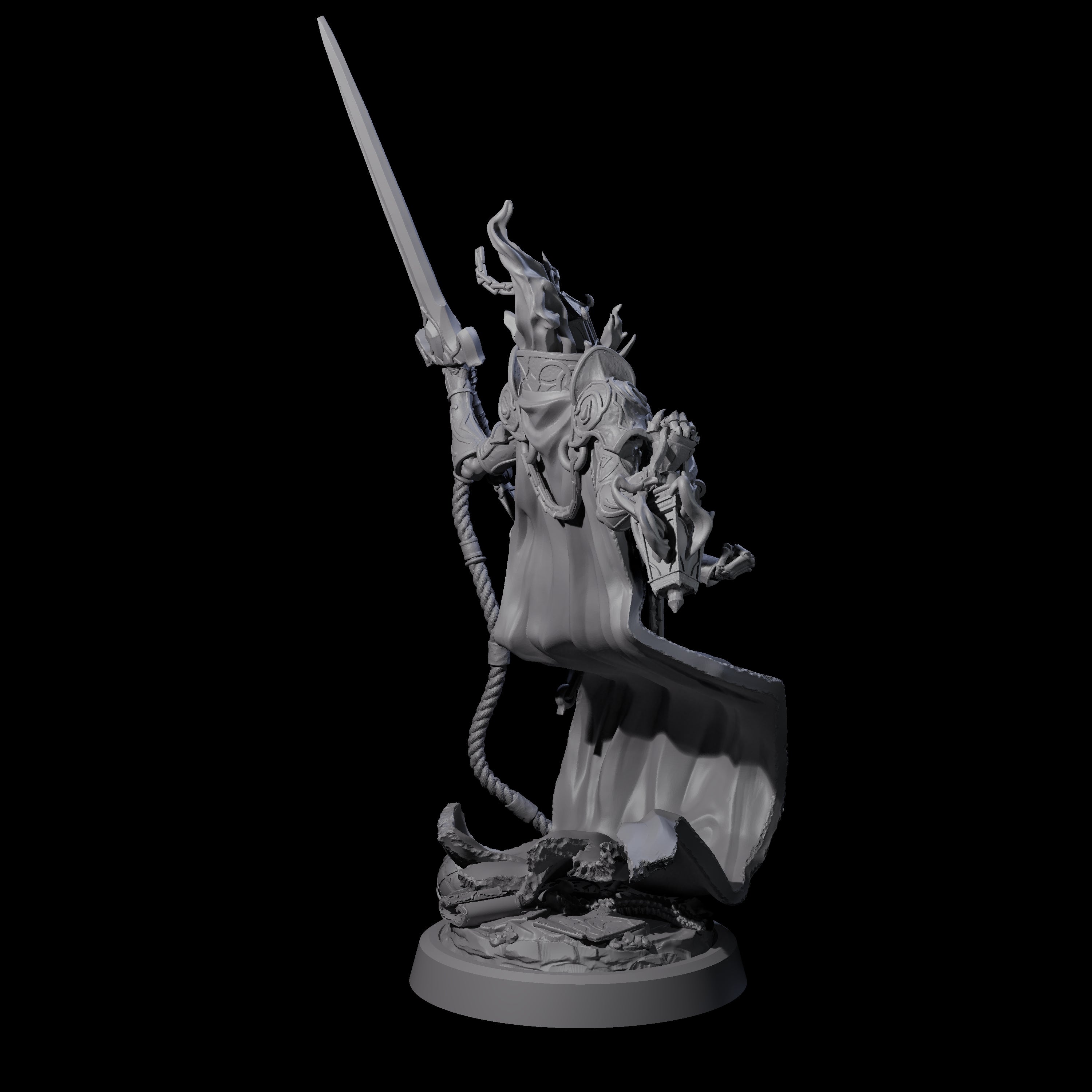 Four Attendant Ossuary Theurges Miniature for Dungeons and Dragons, Pathfinder or other TTRPGs