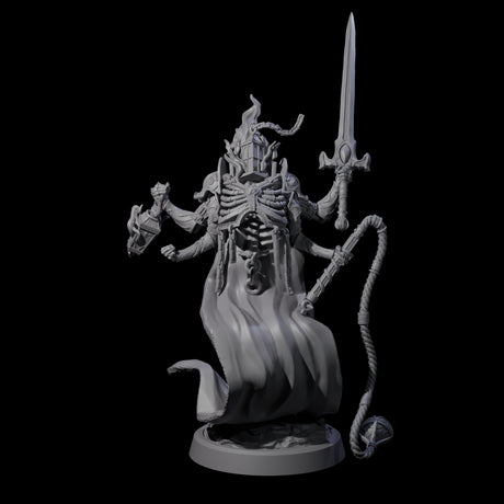 Four Attendant Ossuary Theurges Miniature for Dungeons and Dragons, Pathfinder or other TTRPGs