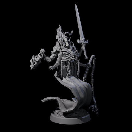 Four Attendant Ossuary Theurges Miniature for Dungeons and Dragons, Pathfinder or other TTRPGs