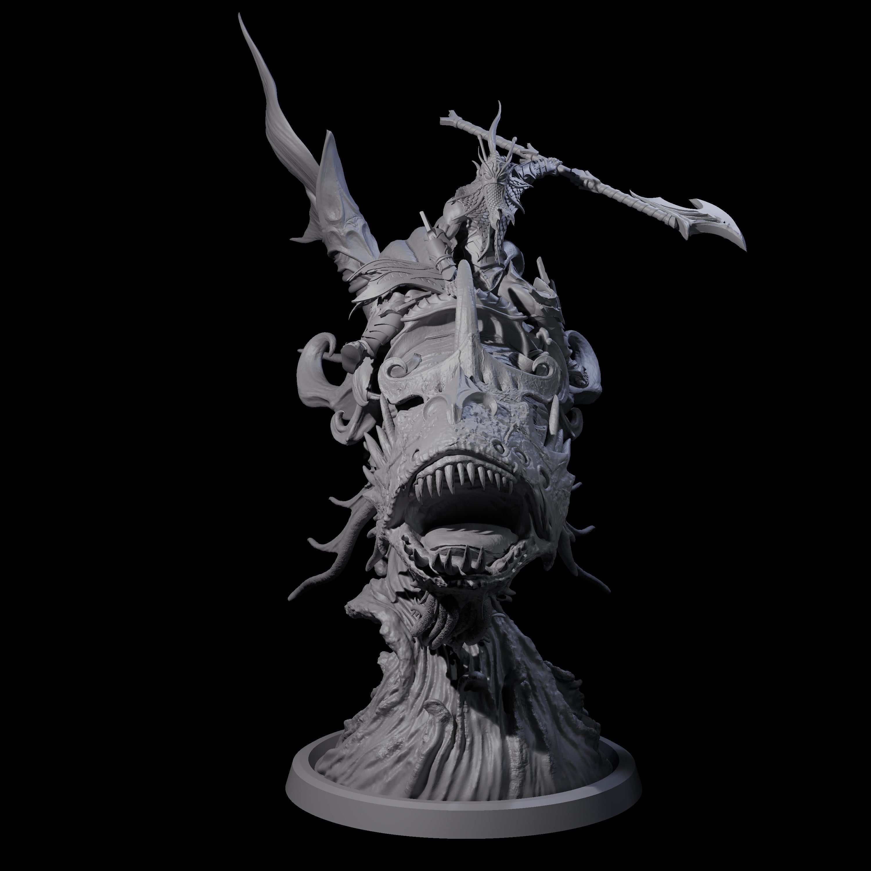 Four Balancing Myrmidons on Lanternfish Miniature for Dungeons and Dragons, Pathfinder or other TTRPGs