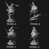 Four Balancing Myrmidons on Lanternfish Miniature for Dungeons and Dragons, Pathfinder or other TTRPGs