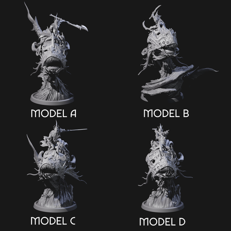 Four Balancing Myrmidons on Lanternfish Miniature for Dungeons and Dragons, Pathfinder or other TTRPGs