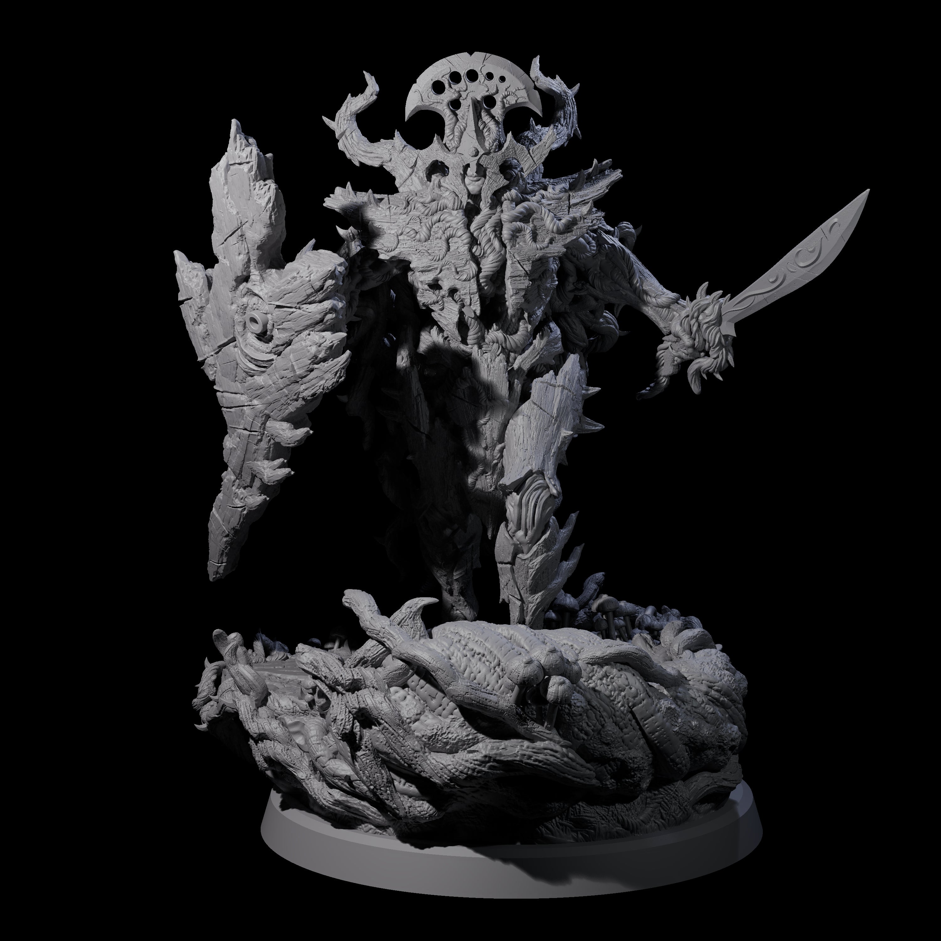 Four Barky Briar Knights Miniature for Dungeons and Dragons, Pathfinder or other TTRPGs