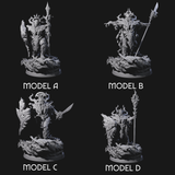 Four Barky Briar Knights Miniature for Dungeons and Dragons, Pathfinder or other TTRPGs