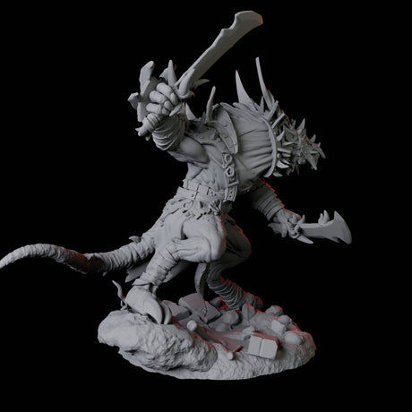 Four Blackfang Mutant Ratfolk Miniature for Dungeons and Dragons, Pathfinder or other TTRPGs