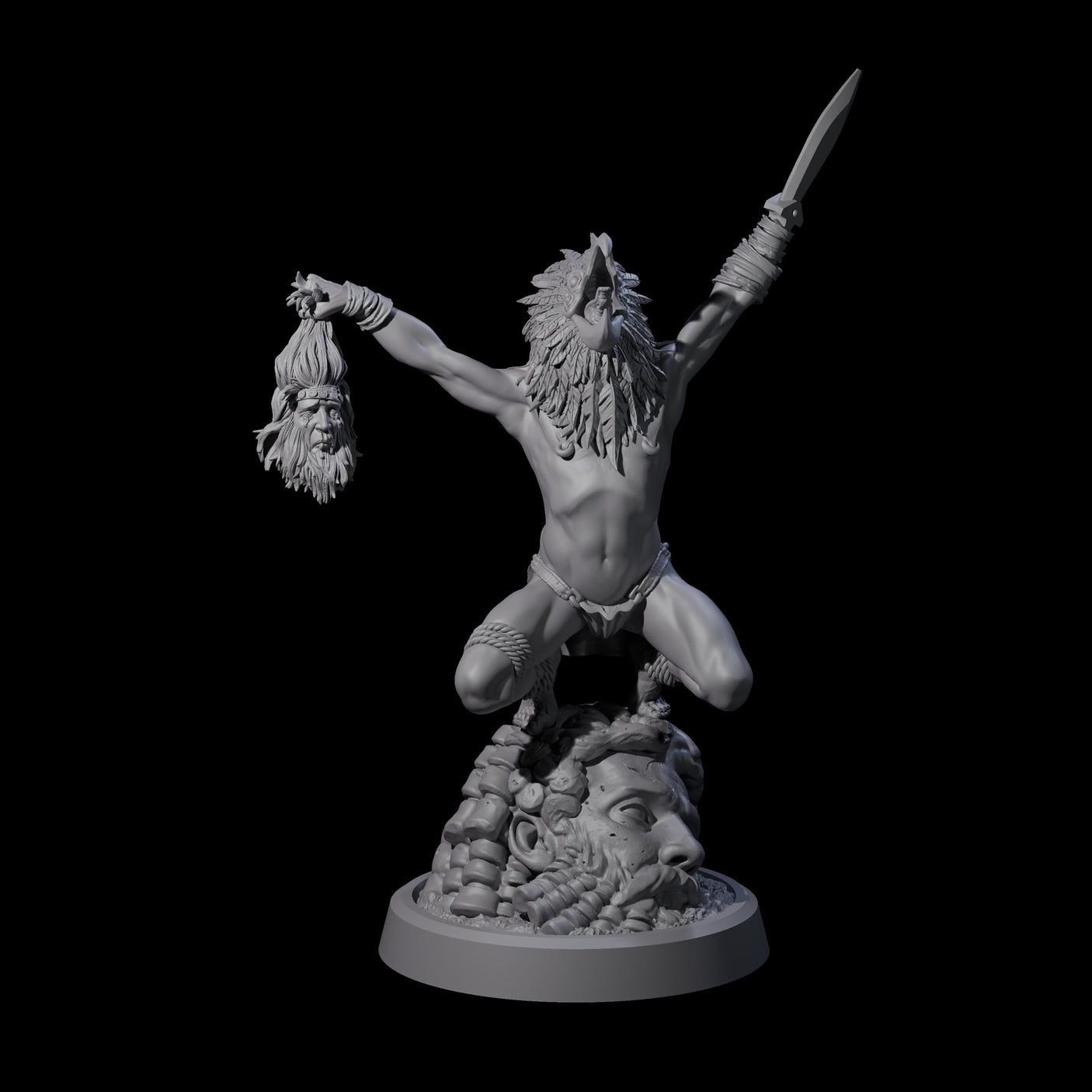 Four Blasphemous Human Cultists Miniature for Dungeons and Dragons, Pathfinder or other TTRPGs