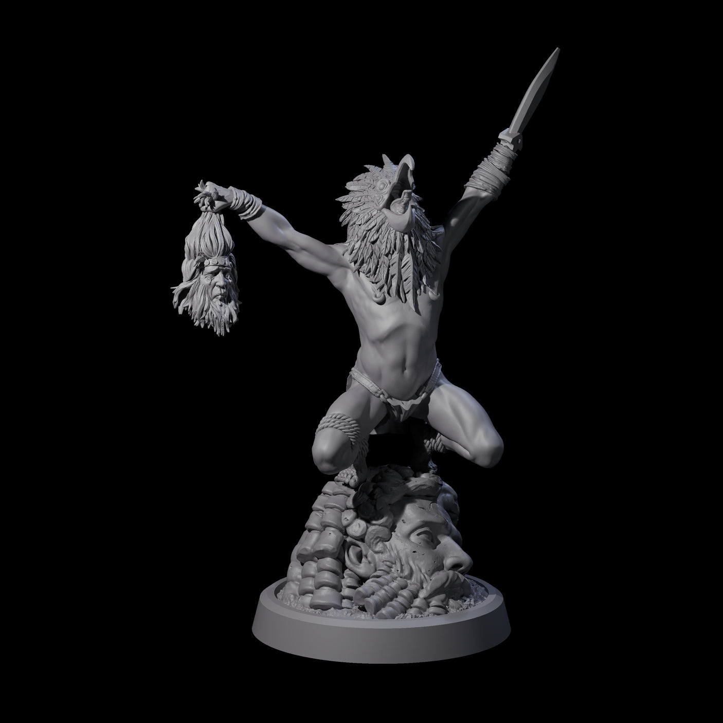 Four Blasphemous Human Cultists Miniature for Dungeons and Dragons, Pathfinder or other TTRPGs