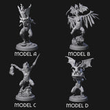 Four Blasphemous Human Cultists Miniature for Dungeons and Dragons, Pathfinder or other TTRPGs