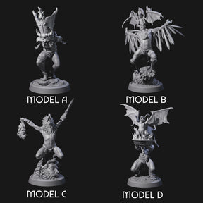 Four Blasphemous Human Cultists Miniature for Dungeons and Dragons, Pathfinder or other TTRPGs