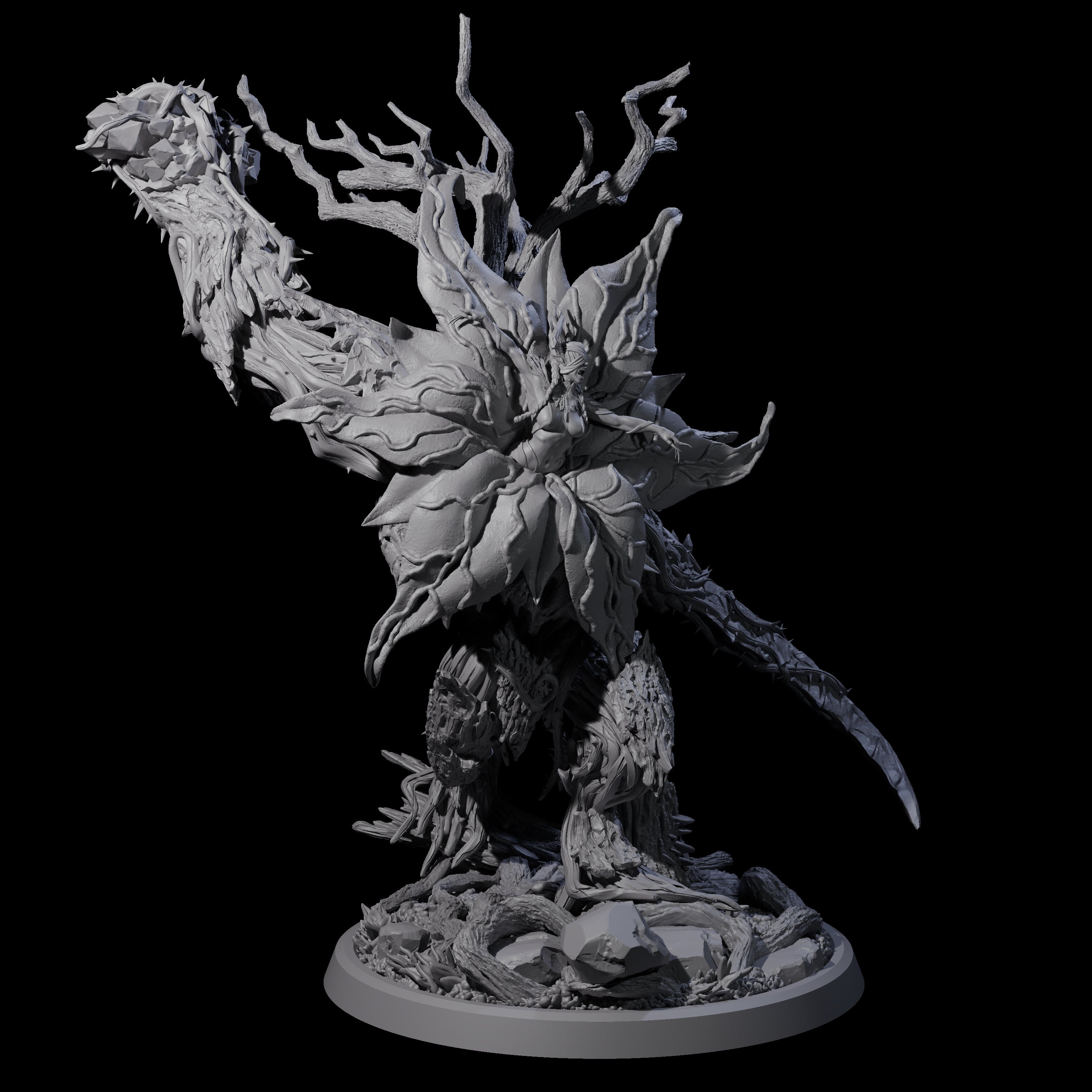 Four Blooming Bodythief Blossoms Miniature for Dungeons and Dragons, Pathfinder or other TTRPGs