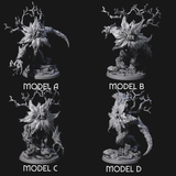 Four Blooming Bodythief Blossoms Miniature for Dungeons and Dragons, Pathfinder or other TTRPGs