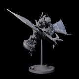 Four Boiling Lizardfolk Pteranodon Riders Miniature for Dungeons and Dragons, Pathfinder or other TTRPGs
