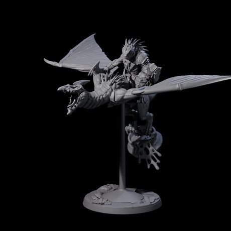 Four Boiling Lizardfolk Pteranodon Riders Miniature for Dungeons and Dragons, Pathfinder or other TTRPGs