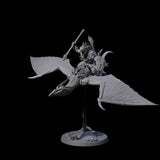 Four Boiling Lizardfolk Pteranodon Riders Miniature for Dungeons and Dragons, Pathfinder or other TTRPGs