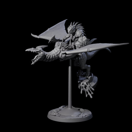 Four Boiling Lizardfolk Pteranodon Riders Miniature for Dungeons and Dragons, Pathfinder or other TTRPGs
