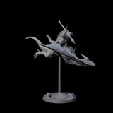 Four Boiling Lizardfolk Pteranodon Riders Miniature for Dungeons and Dragons, Pathfinder or other TTRPGs
