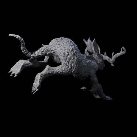 Four Bounding Jackalopes Miniature for Dungeons and Dragons, Pathfinder or other TTRPGs