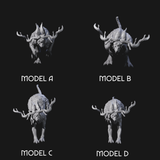 Four Bounding Jackalopes Miniature for Dungeons and Dragons, Pathfinder or other TTRPGs
