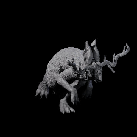 Four Bounding Jackalopes Miniature for Dungeons and Dragons, Pathfinder or other TTRPGs