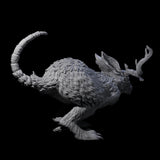 Four Bounding Jackalopes Miniature for Dungeons and Dragons, Pathfinder or other TTRPGs