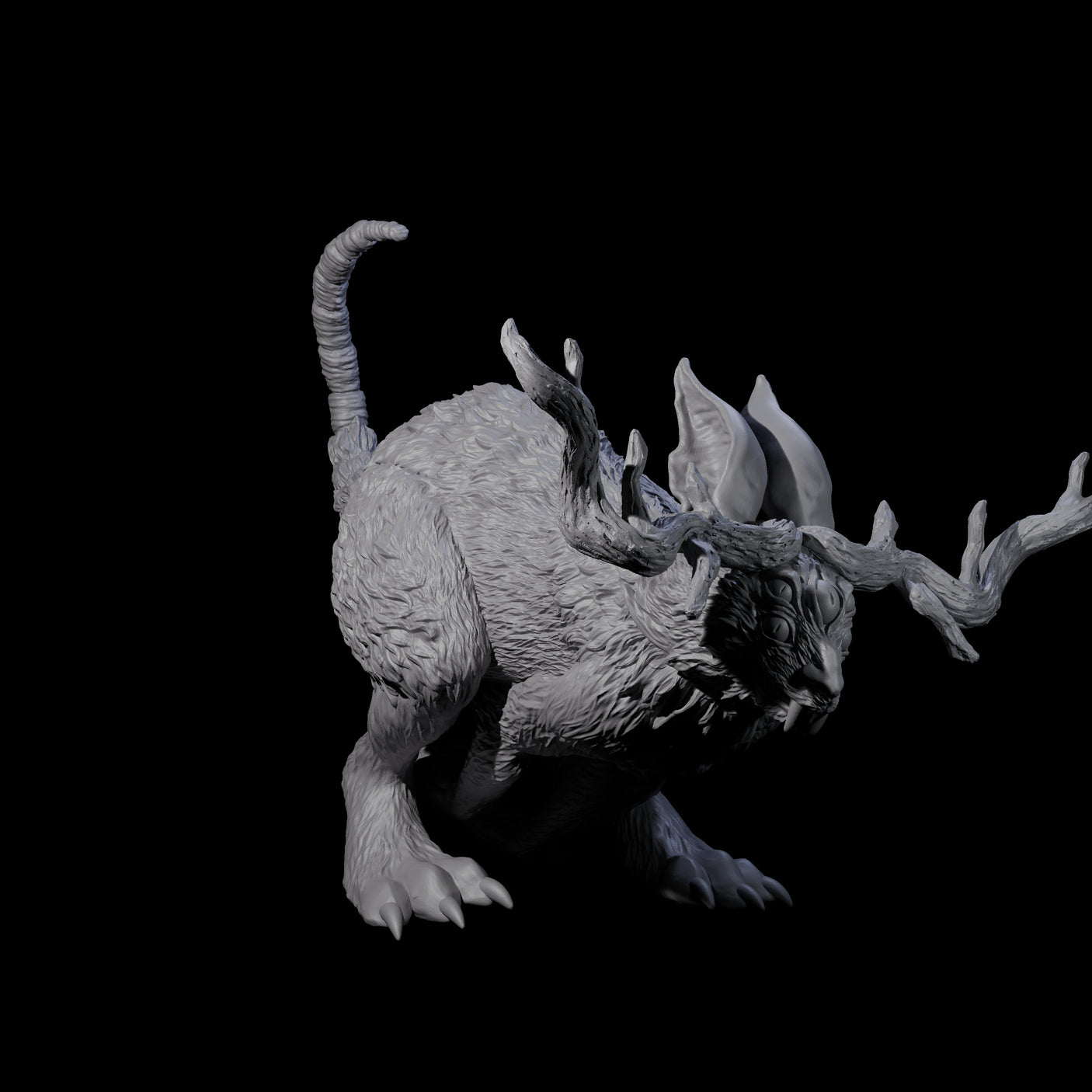 Four Bounding Jackalopes Miniature for Dungeons and Dragons, Pathfinder or other TTRPGs