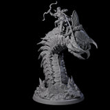 Four Bucking Purple Worm Riders Miniature for Dungeons and Dragons, Pathfinder or other TTRPGs