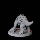 Four Burrowing Bulettes Miniature for Dungeons and Dragons, Pathfinder or other TTRPGs