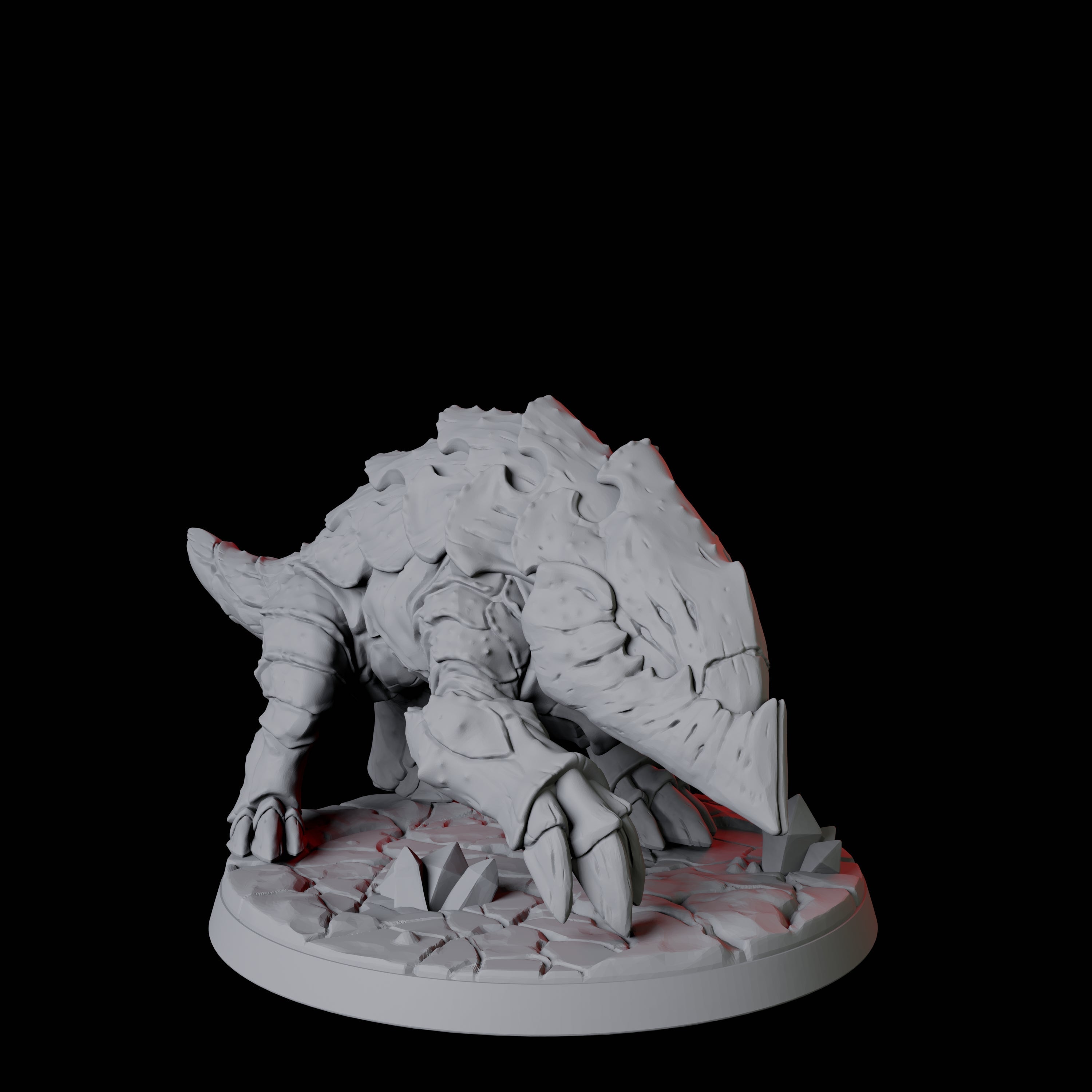 Four Burrowing Bulettes Miniature for Dungeons and Dragons, Pathfinder or other TTRPGs