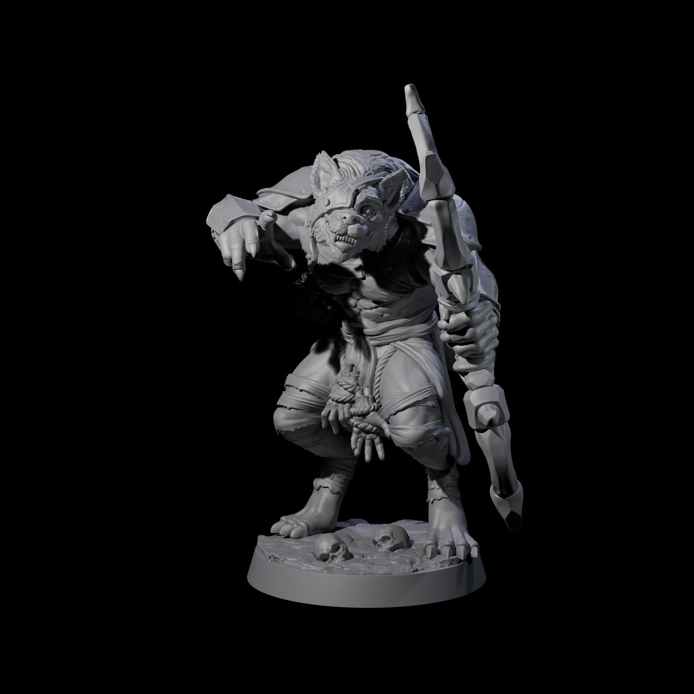Four Cackling Gnolls Miniature for Dungeons and Dragons, Pathfinder or other TTRPGs