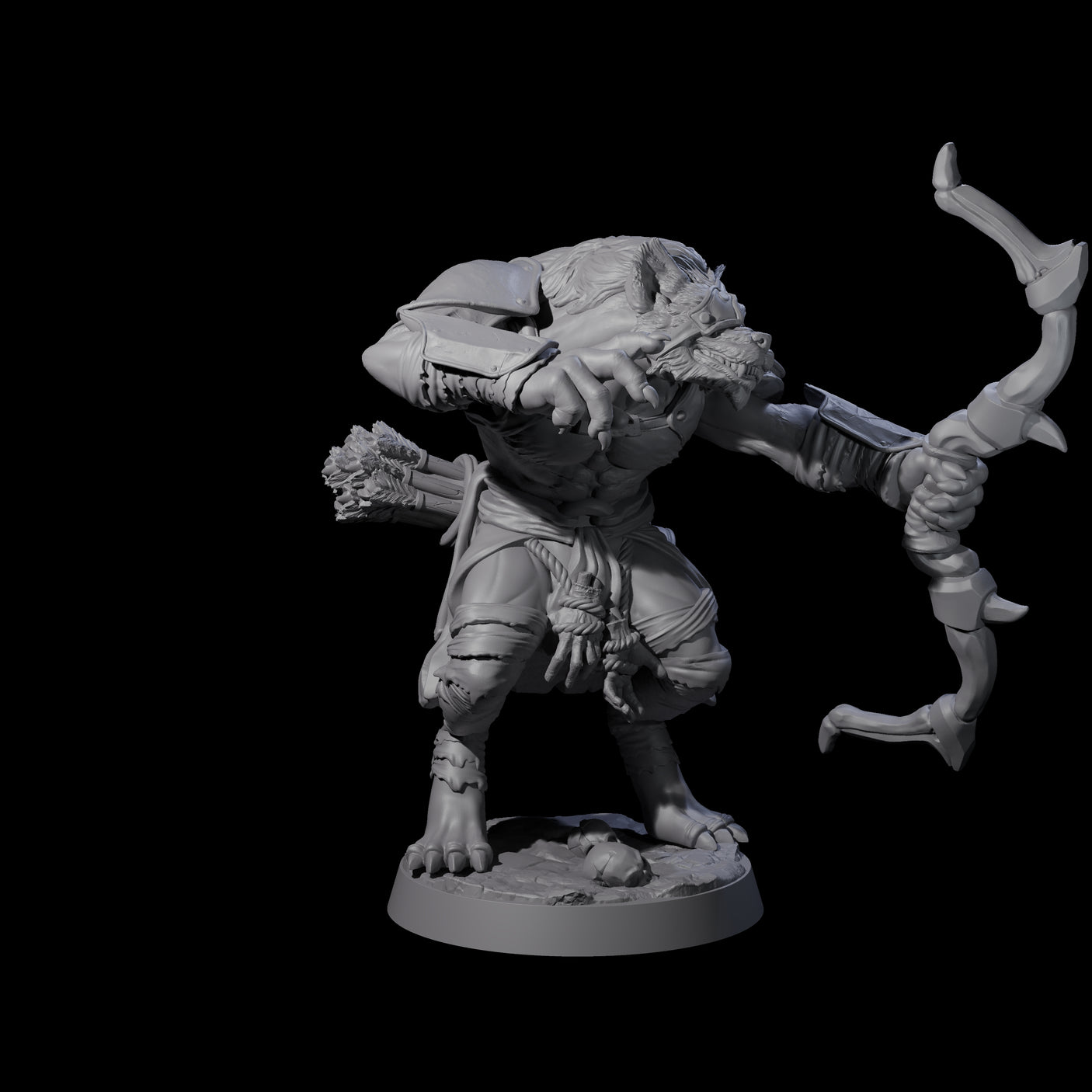 Four Cackling Gnolls Miniature for Dungeons and Dragons, Pathfinder or other TTRPGs