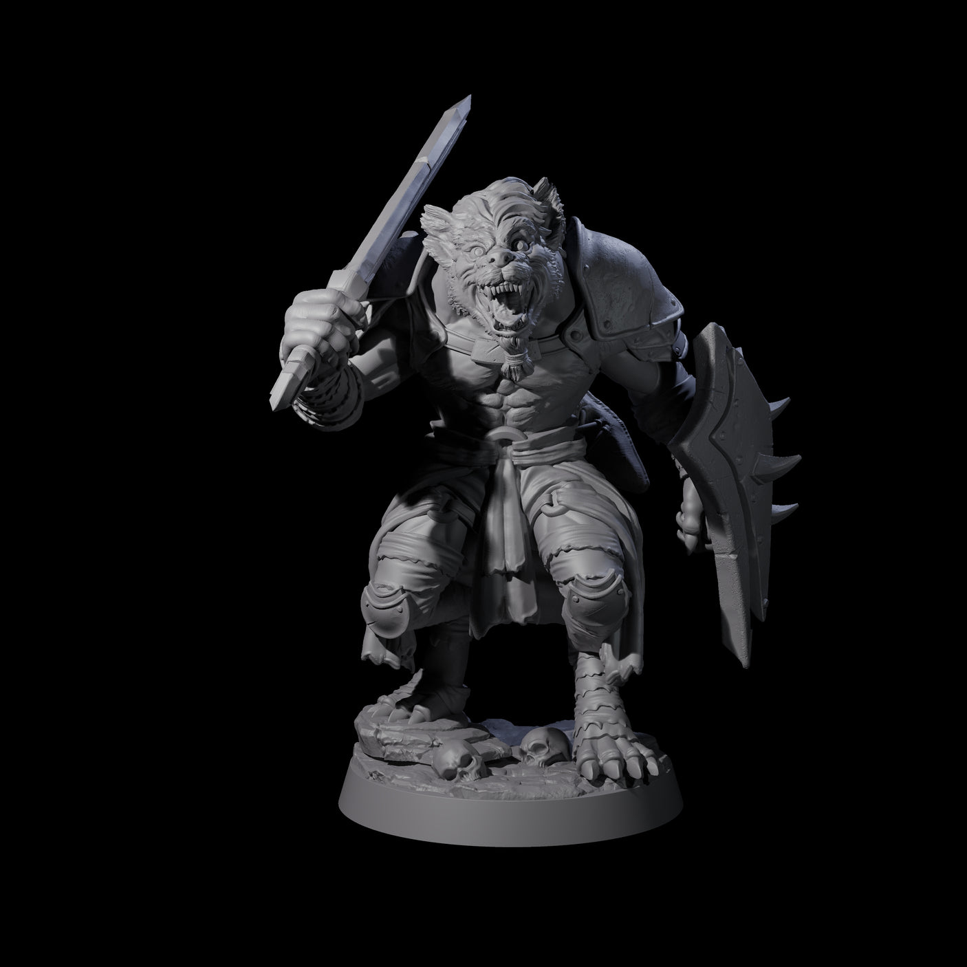 Four Cackling Gnolls Miniature for Dungeons and Dragons, Pathfinder or other TTRPGs