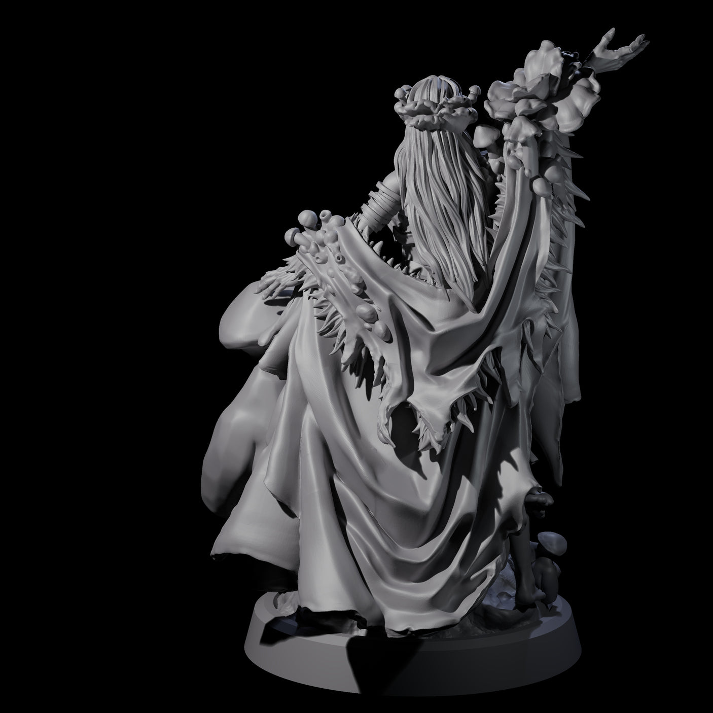 Four Casting Spore Priests Miniature for Dungeons and Dragons, Pathfinder or other TTRPGs