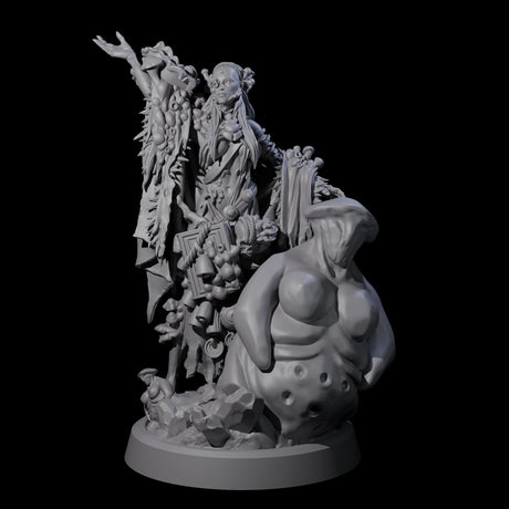 Four Casting Spore Priests Miniature for Dungeons and Dragons, Pathfinder or other TTRPGs