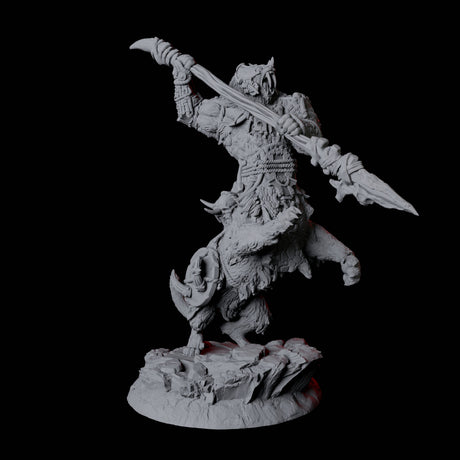 Four Cat Bear Centaurs Miniature for Dungeons and Dragons, Pathfinder or other TTRPGs