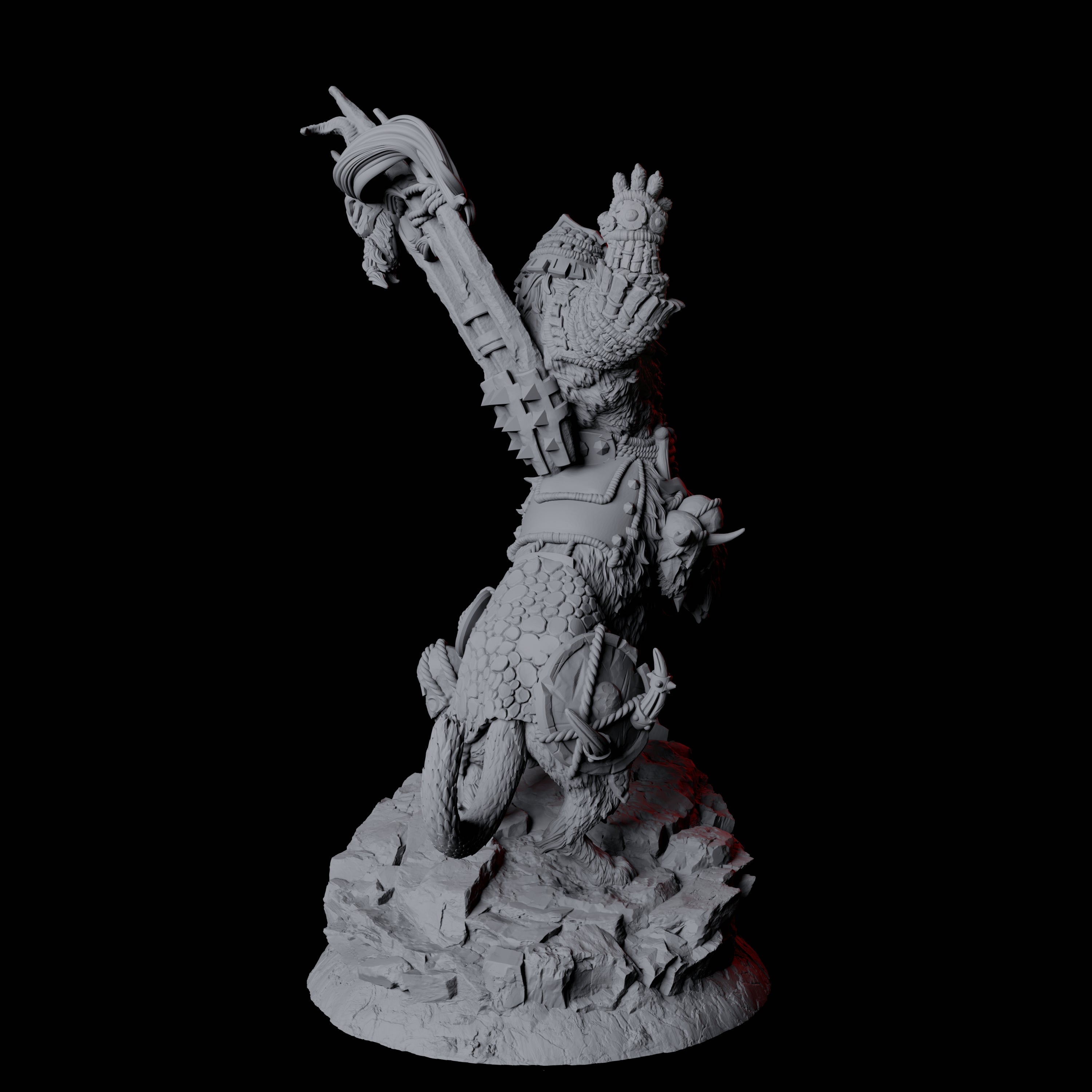 Four Cat Bear Centaurs Miniature for Dungeons and Dragons, Pathfinder or other TTRPGs