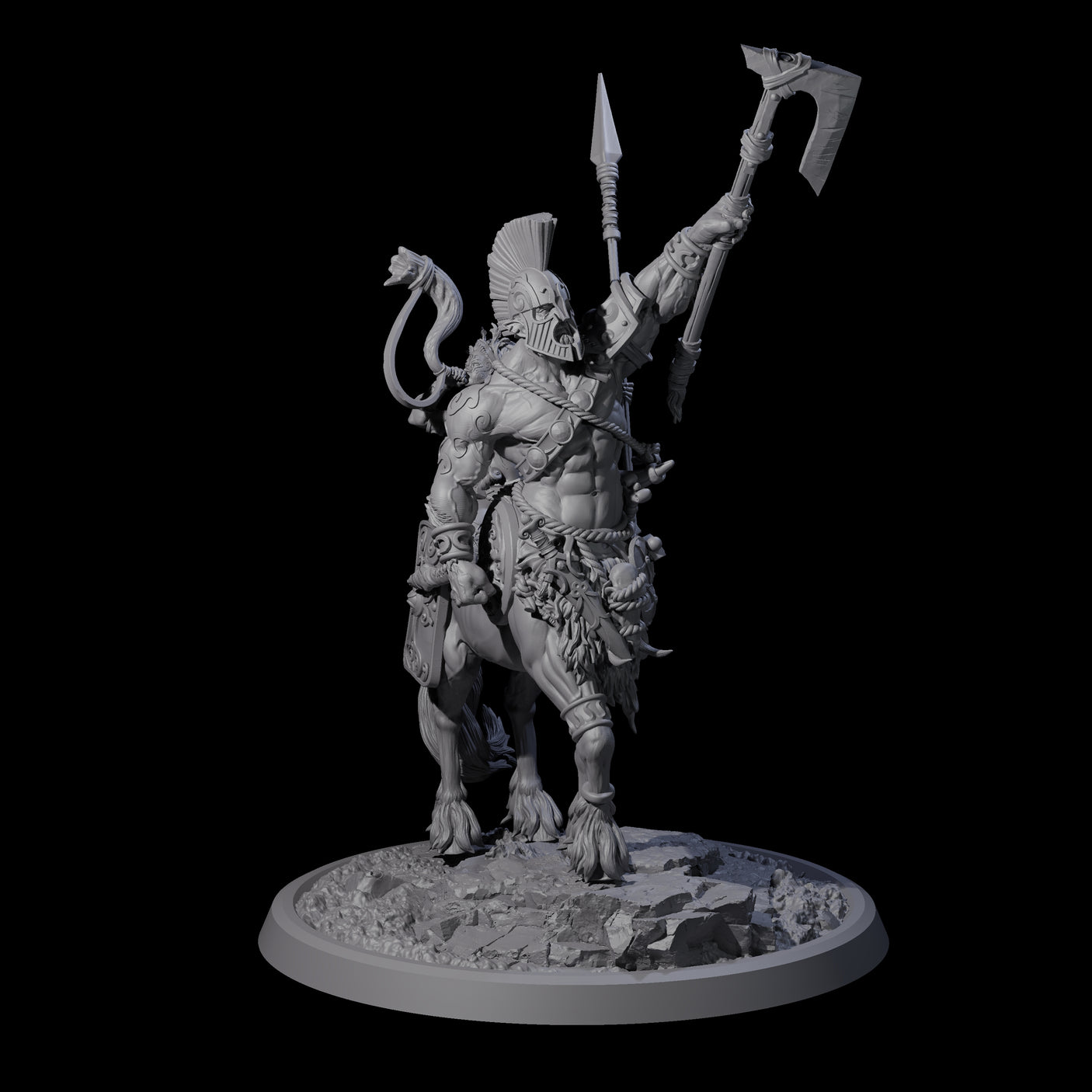 Four Centaur Elf Teamups Miniature for Dungeons and Dragons, Pathfinder or other TTRPGs