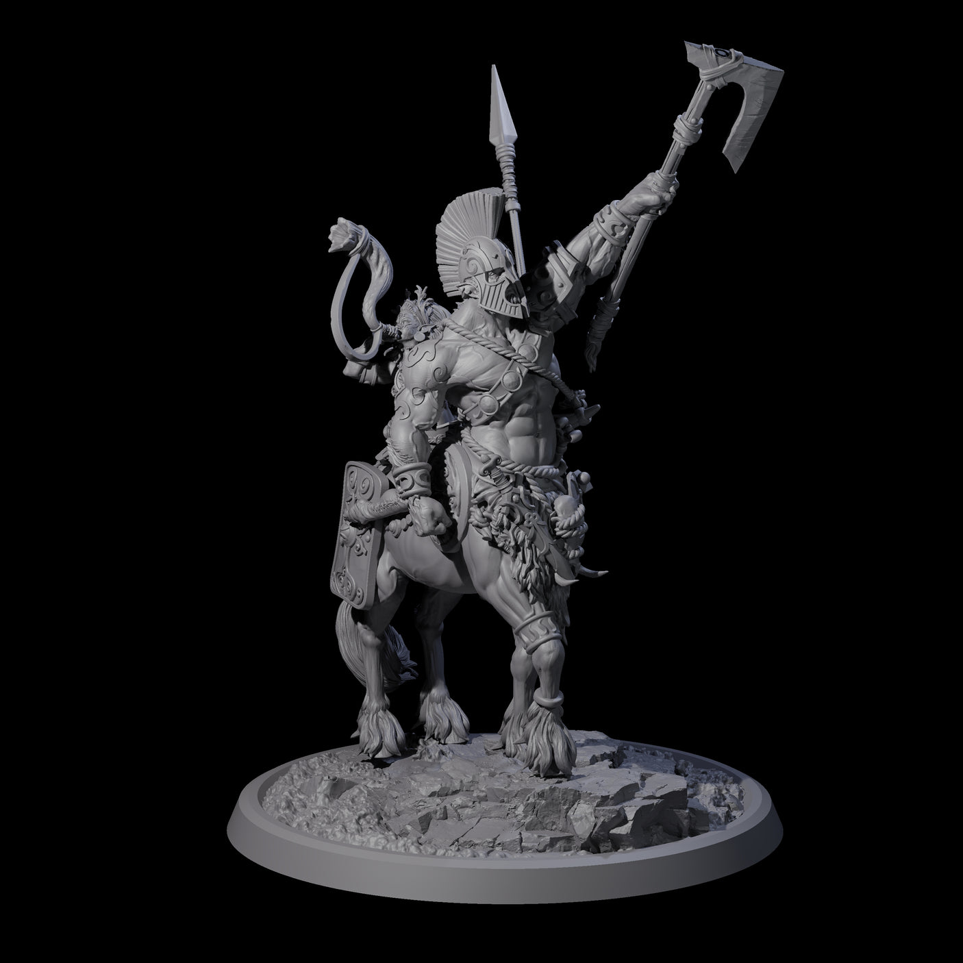 Four Centaur Elf Teamups Miniature for Dungeons and Dragons, Pathfinder or other TTRPGs