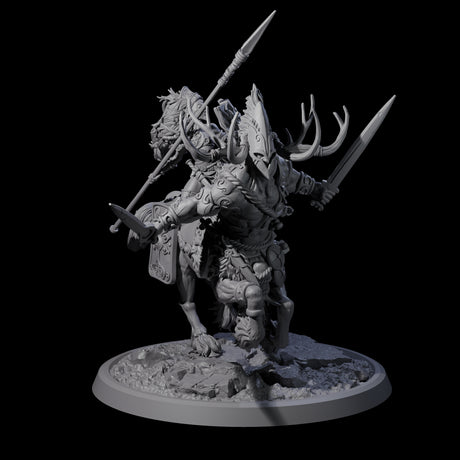 Four Centaur Elf Teamups Miniature for Dungeons and Dragons, Pathfinder or other TTRPGs