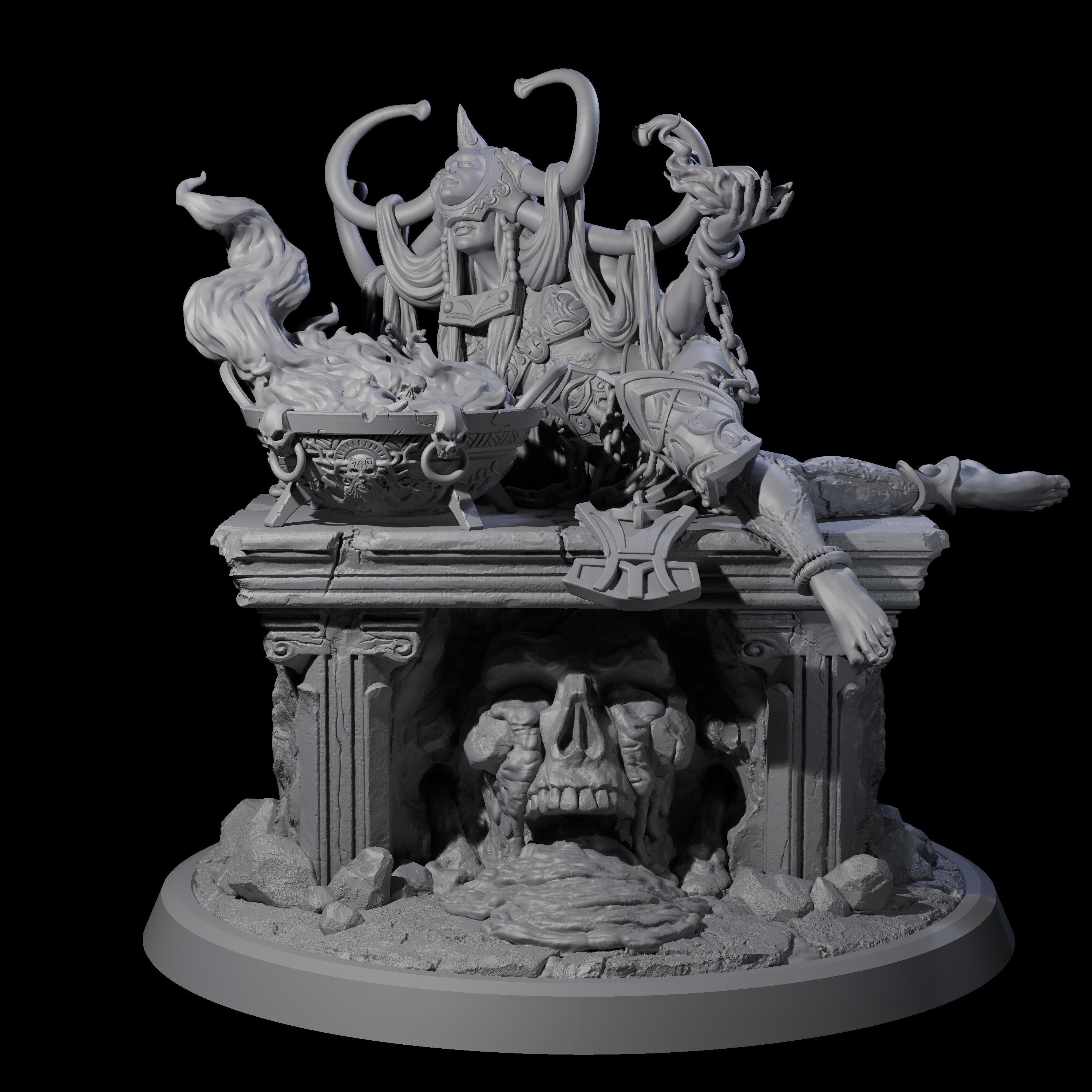 Four Chainbound Kyton Priestesses Miniature for Dungeons and Dragons, Pathfinder or other TTRPGs