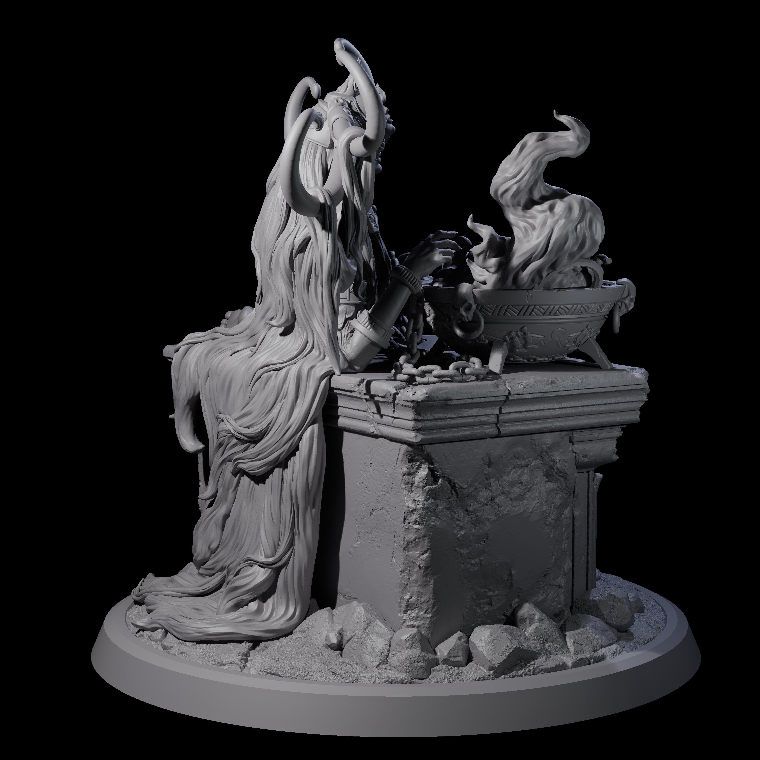 Four Chainbound Kyton Priestesses Miniature for Dungeons and Dragons, Pathfinder or other TTRPGs