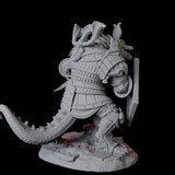 Four Charging Crocodile Lizardfolk Soldiers Miniature for Dungeons and Dragons, Pathfinder or other TTRPGs
