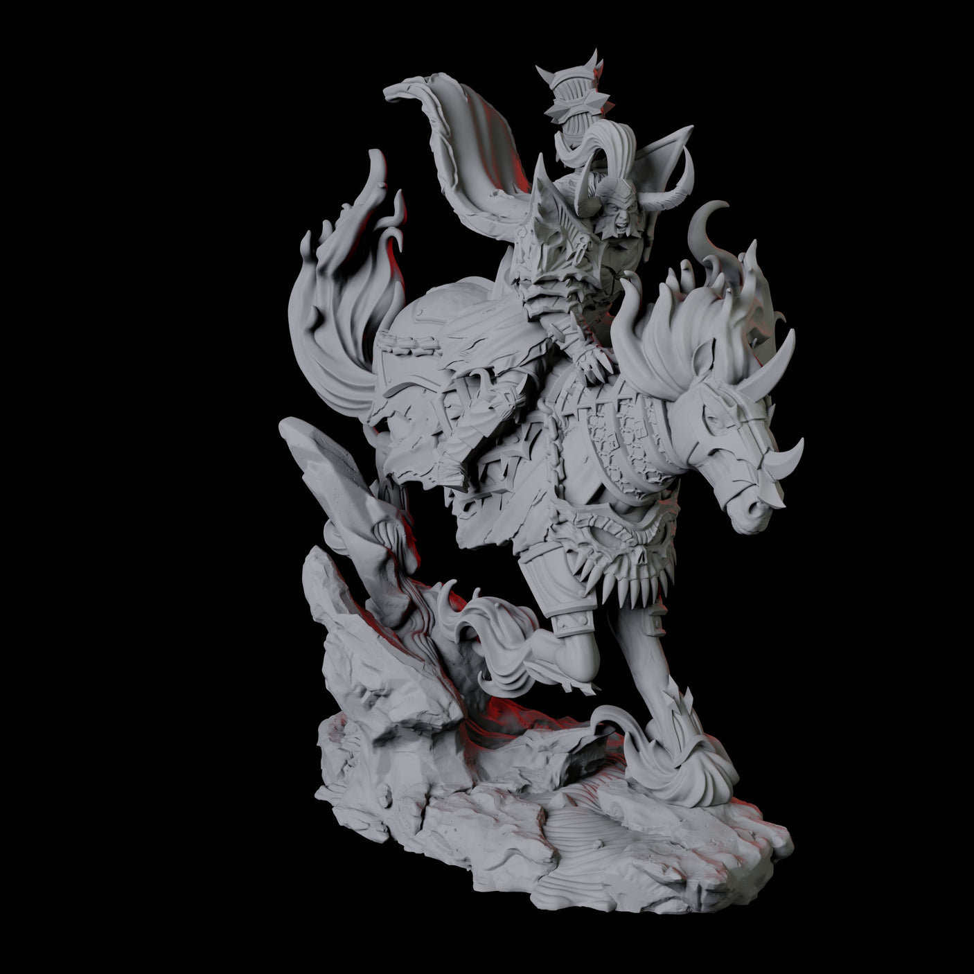 Four Charging Hellknights Miniature for Dungeons and Dragons, Pathfinder or other TTRPGs